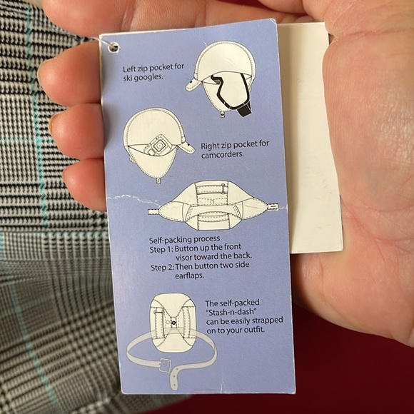 NWT San Diego Hat Company OS Gray/Black/Blue Plaid Trapper Hat - Picture 9 of 16